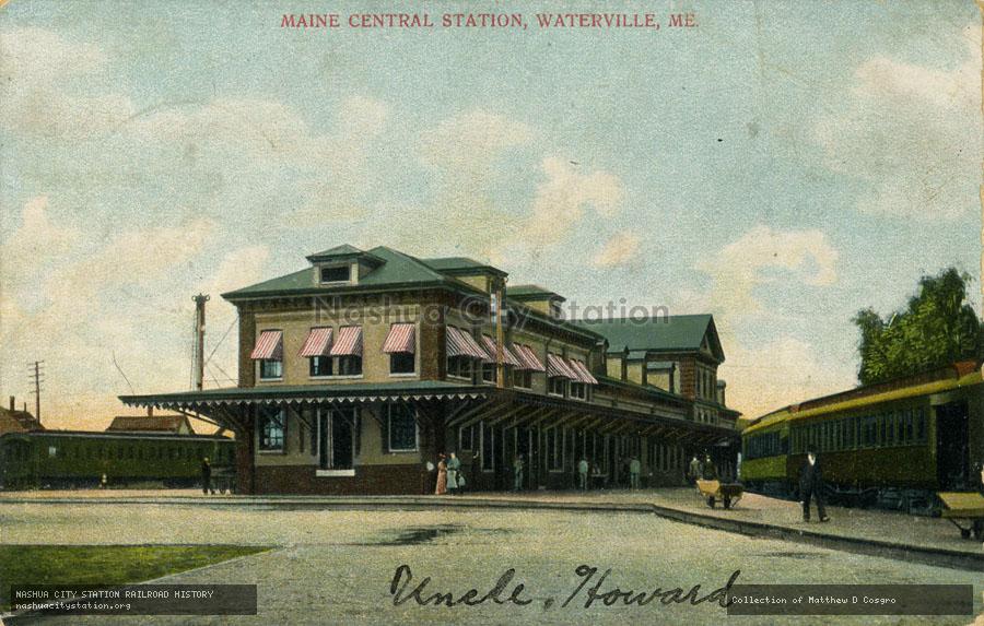 Postcard: Maine Central Station, Waterville, Maine